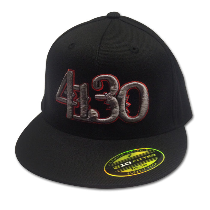 4130 Stacked FlexFit 210 (Grey/Red)